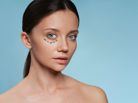 Blepharoplastik des unteren Augenlids